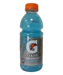 blue gatorade bottle